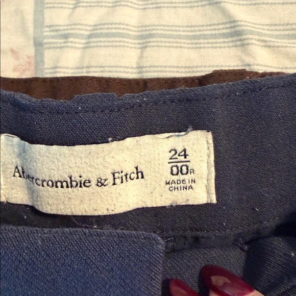 Abercrombie & Fitch Navy and Brown Wide Leg Trousers - Picture 5 of 5